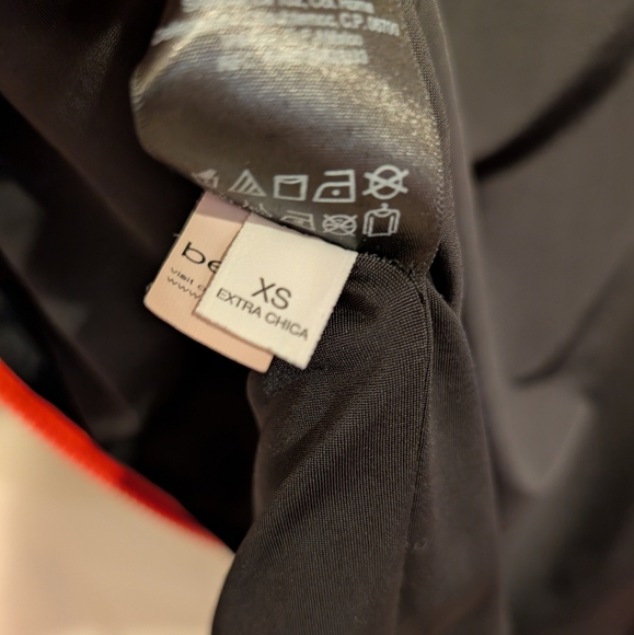 Bebe Colorblock Sleeveless Mini Dress - Black, Blue, Pink - Picture 8 of 9